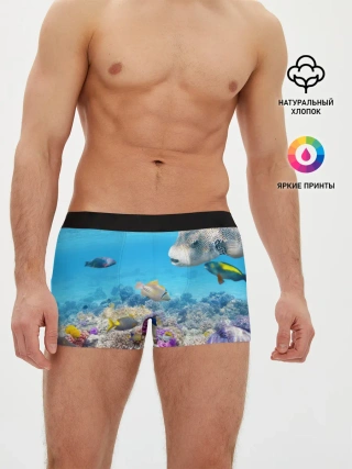 Мужские трусы боксеры / Морской мир