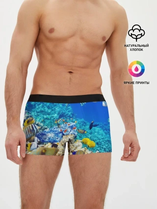 Мужские трусы боксеры / Морской мир