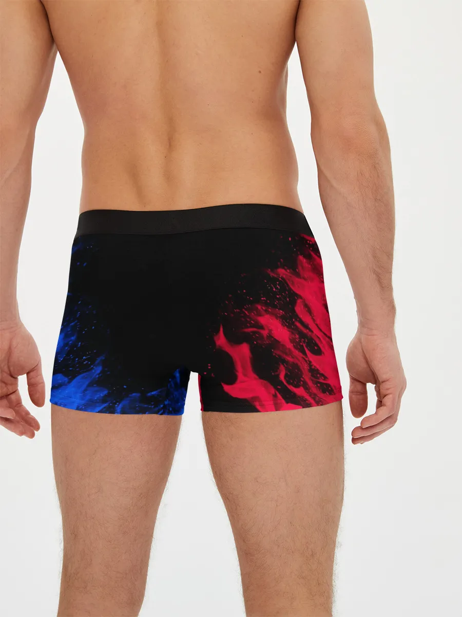 Мужские трусы боксеры / ЛИОНЕЛЬ МЕССИ / ОГОНЬ / FIRE