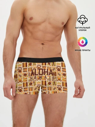 Мужские трусы боксеры / АЛОХА ГАВАЙИ, ALOHA, SUMMER