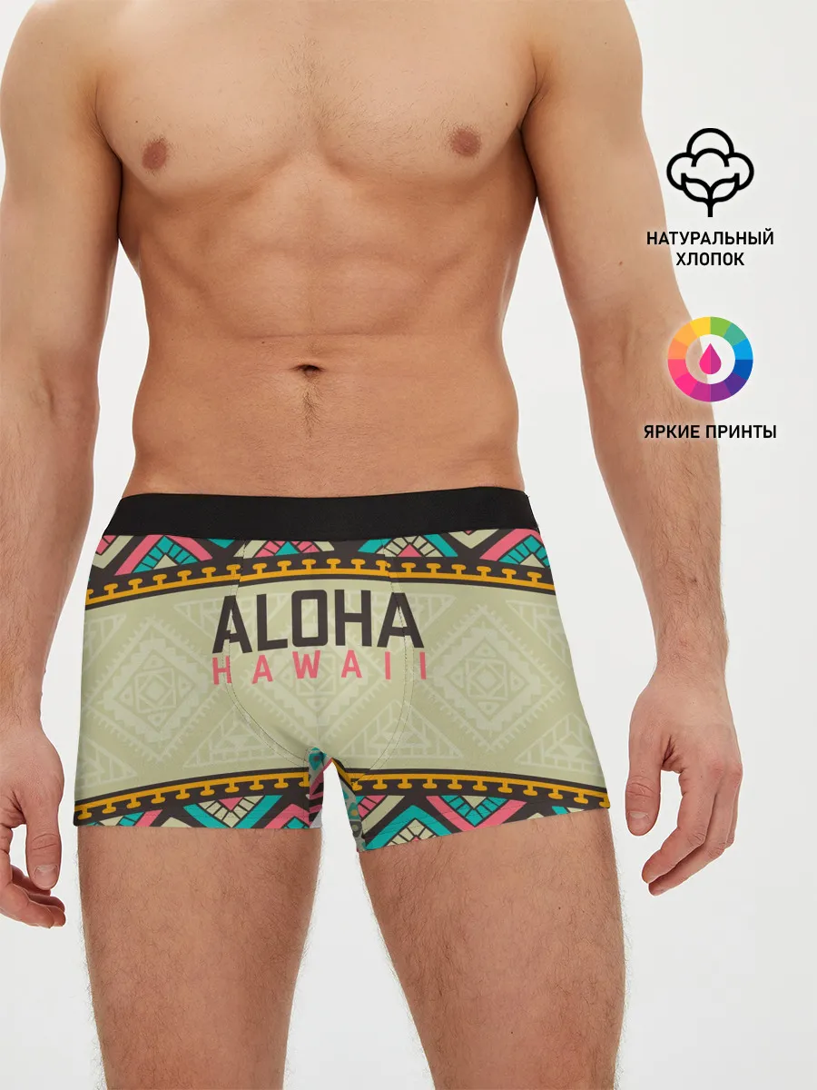 Мужские трусы боксеры / АЛОХА ГАВАЙИ, ALOHA, SUMMER