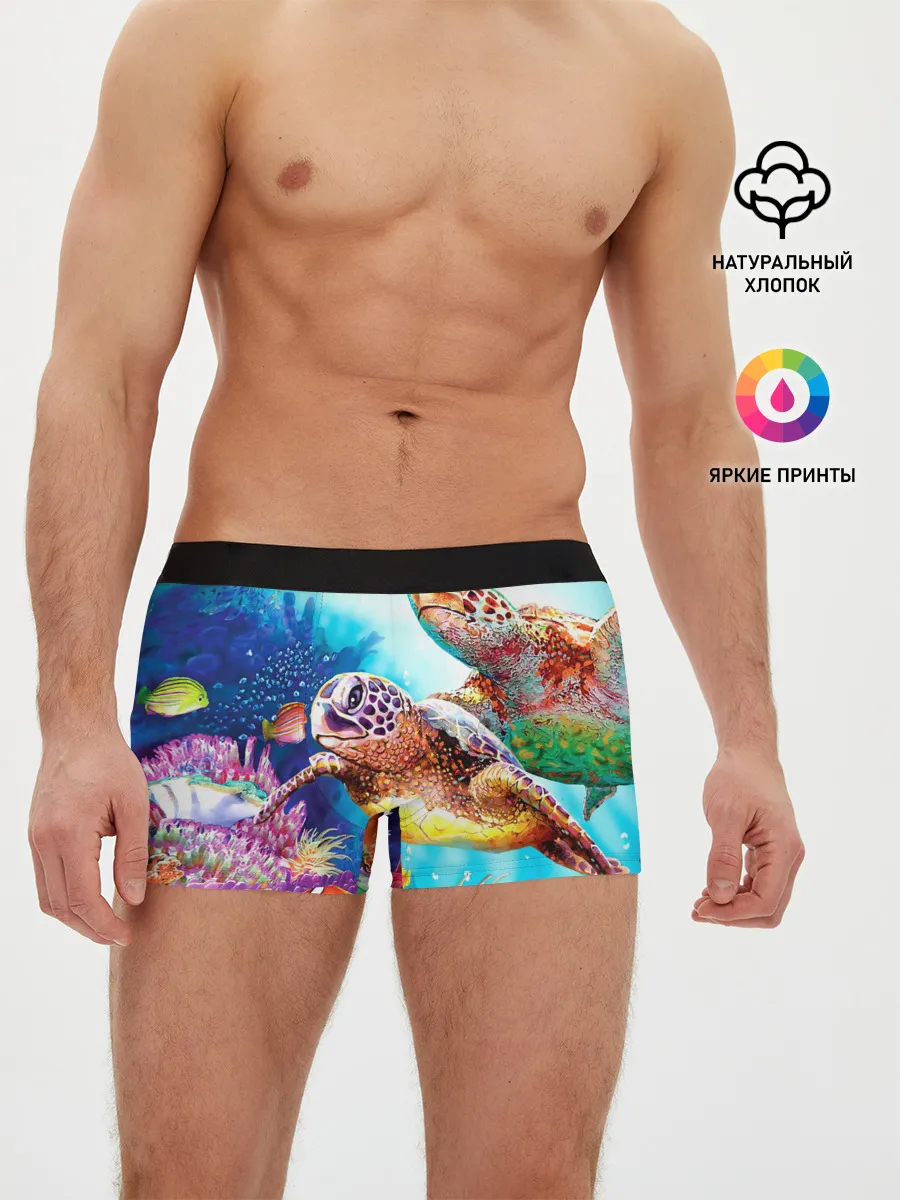 Мужские трусы боксеры / Морские черепахи