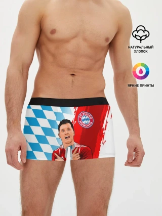 Мужские трусы боксеры / РОБЕРТ ЛЕВАНДОВСКИ / БАВАРИЯ