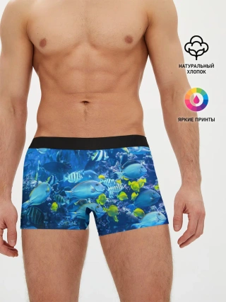 Мужские трусы боксеры / Коралловые рыбки