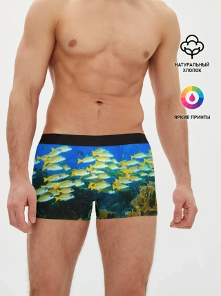Мужские трусы боксеры / Коралловые рыбки
