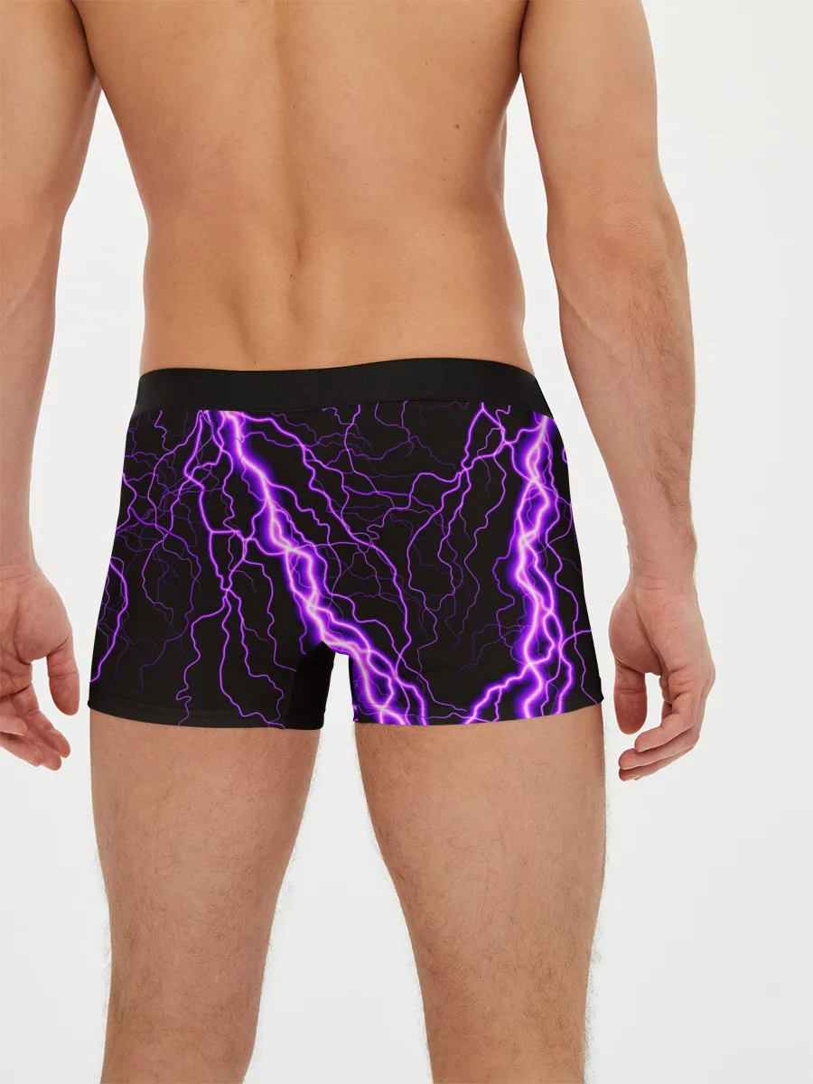 Мужские трусы боксеры / GENSHIN IMPACT МОЛНИЯ НЕОН