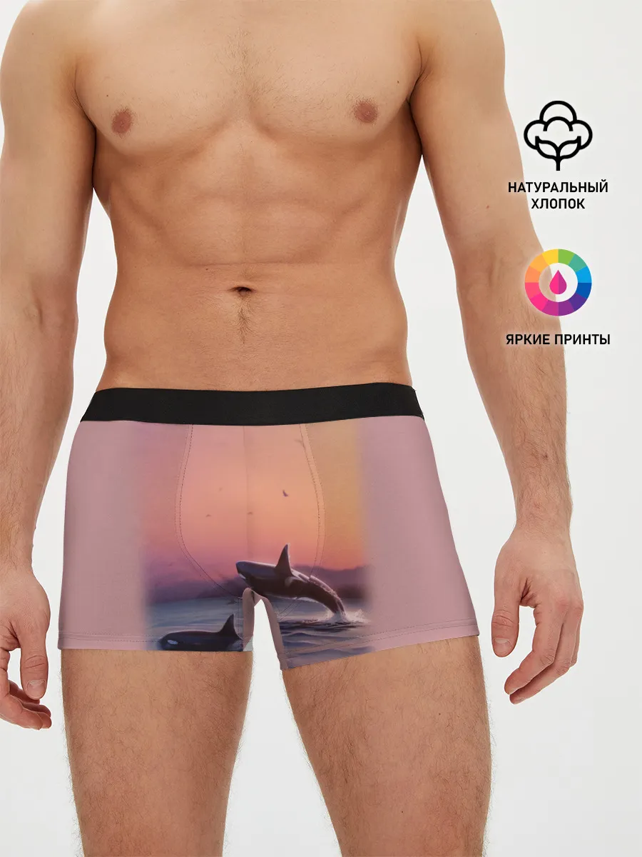 Мужские трусы боксеры / касатки