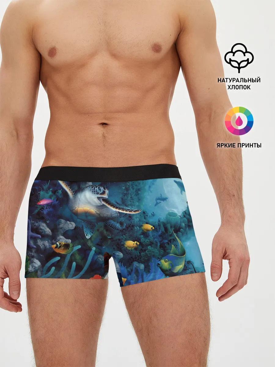 Мужские трусы боксеры / Морская черепаха