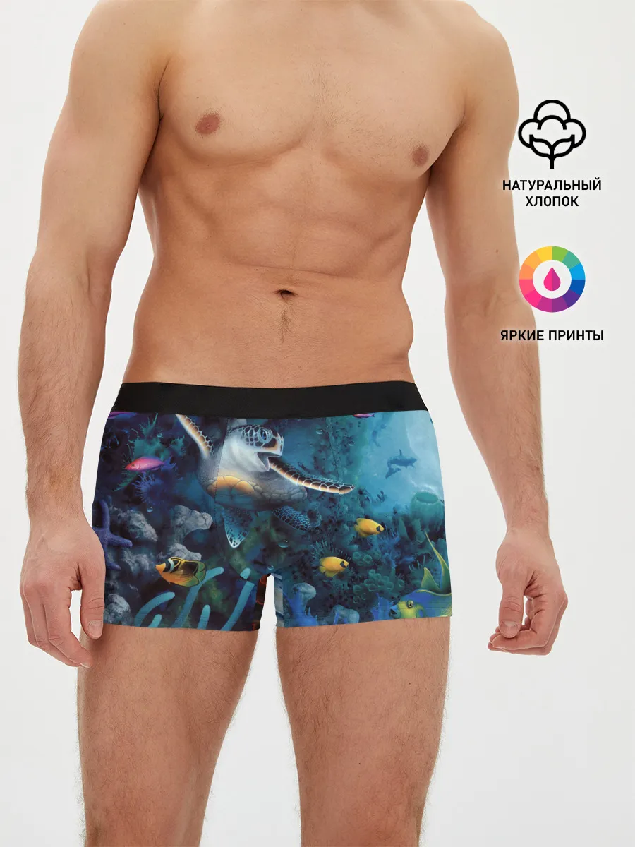 Мужские трусы боксеры / Морская черепаха