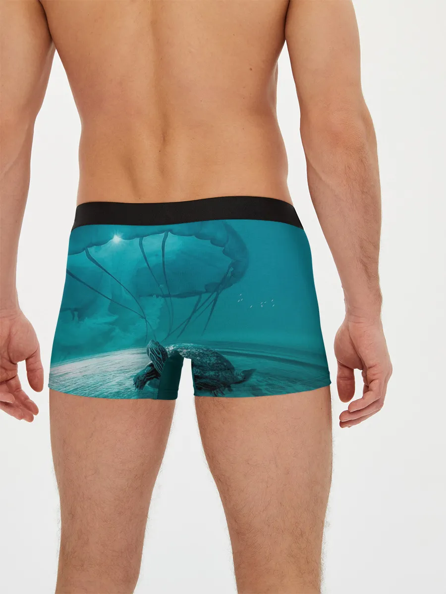 Мужские трусы боксеры / Медуза и черепаха