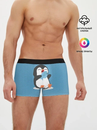 Мужские трусы боксеры / Пингвин