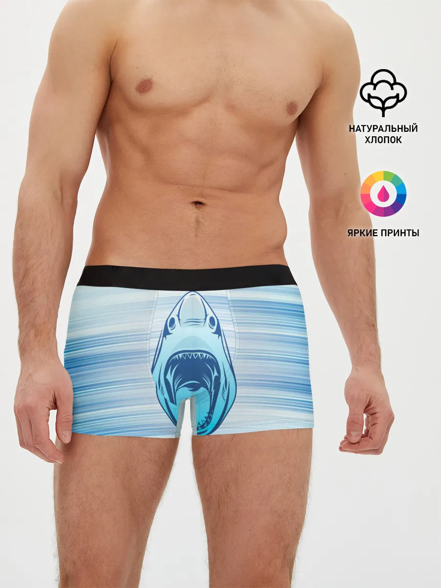 Мужские трусы боксеры / Акула