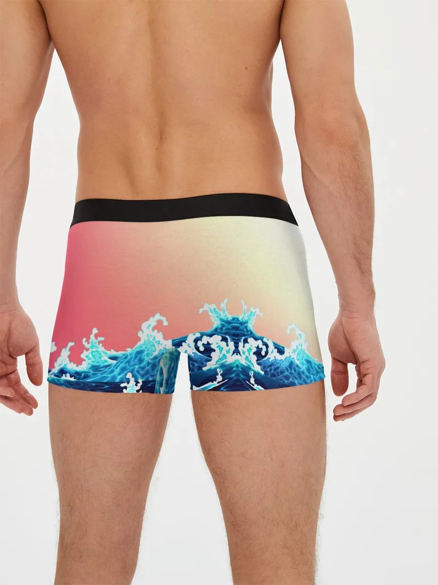 Мужские трусы боксеры / Кракен в Море | Градиент