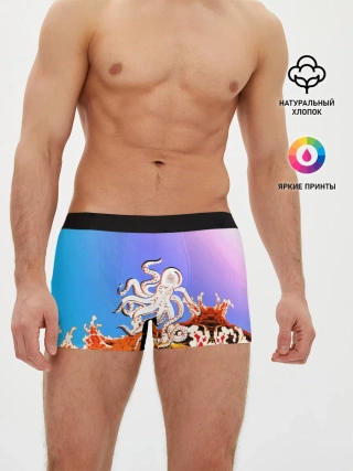 Мужские трусы боксеры / Осьминог в Лаве | Градиент