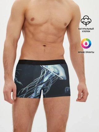 Мужские трусы боксеры / Рисунок медуза