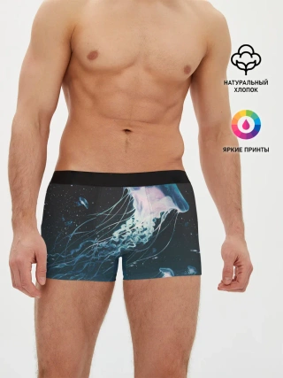 Мужские трусы боксеры / Рисунок медуза
