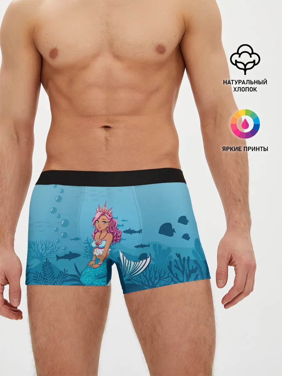 Мужские трусы боксеры / Mermaid | Русалка | Русалочка