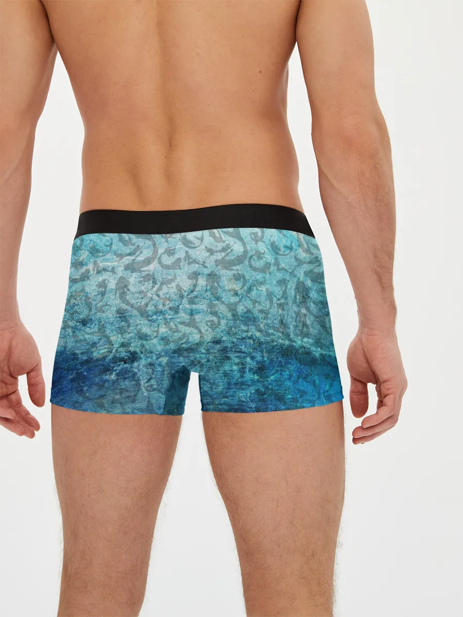 Мужские трусы боксеры / Русалка | Подводный мир