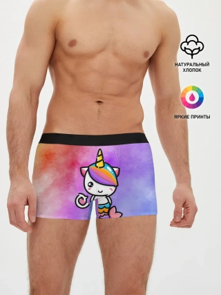Мужские трусы боксеры / Русалка | Единорог