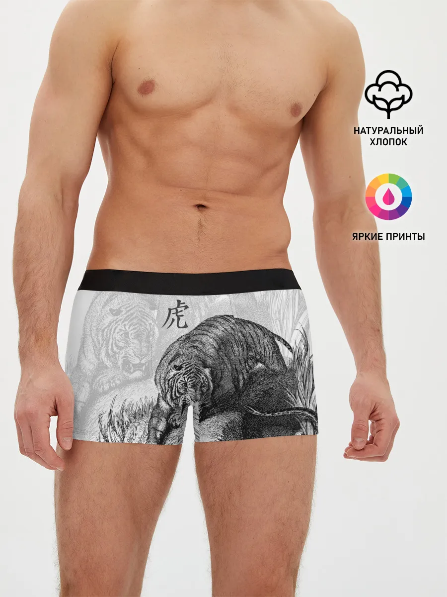 Мужские трусы боксеры / Тигр и змея