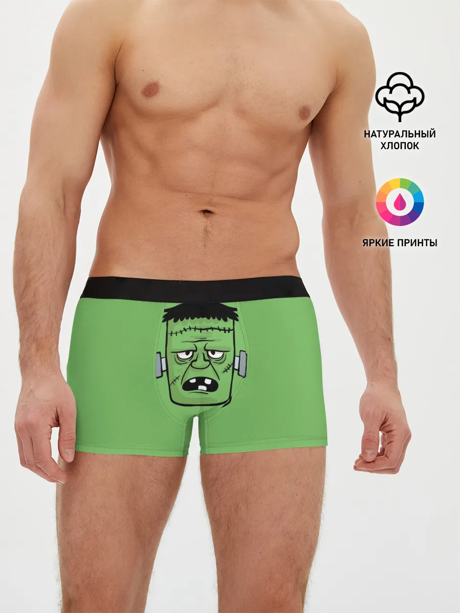 Мужские трусы боксеры / Зеленый Франкенштейн
