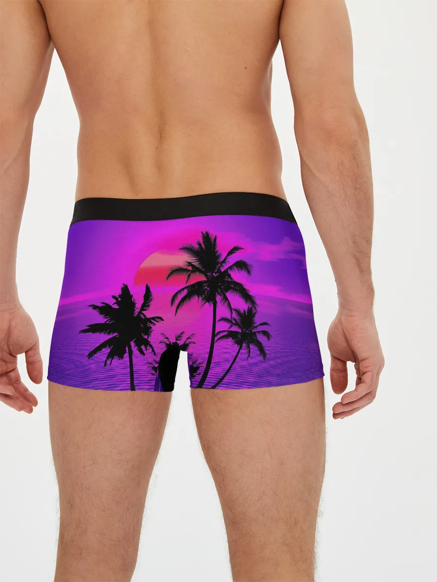 Мужские трусы боксеры / Неоновый Закат