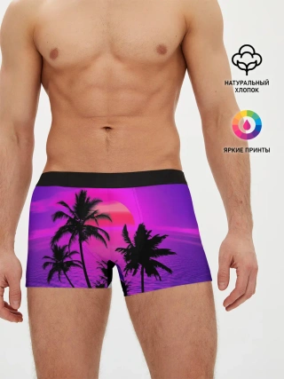 Мужские трусы боксеры / Неоновый Закат