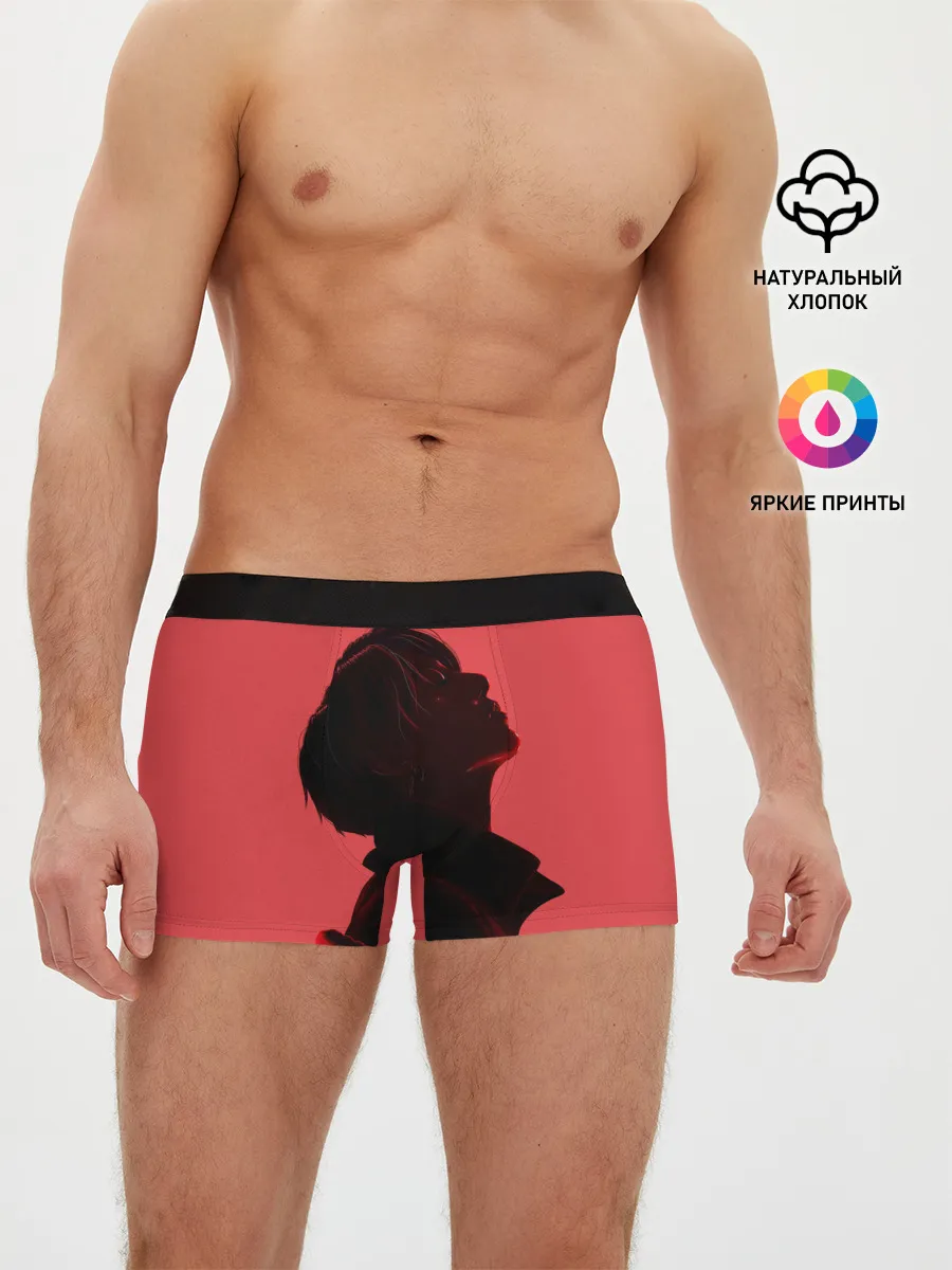 Мужские трусы боксеры / Pink Jungkook