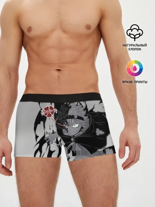 Мужские трусы боксеры / Черный Аста демон Чёрный клевер