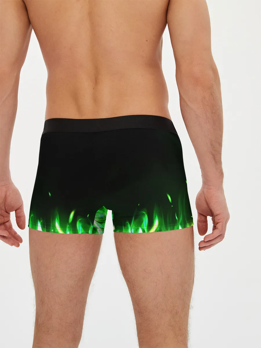 Мужские трусы боксеры / Зеленый огонь