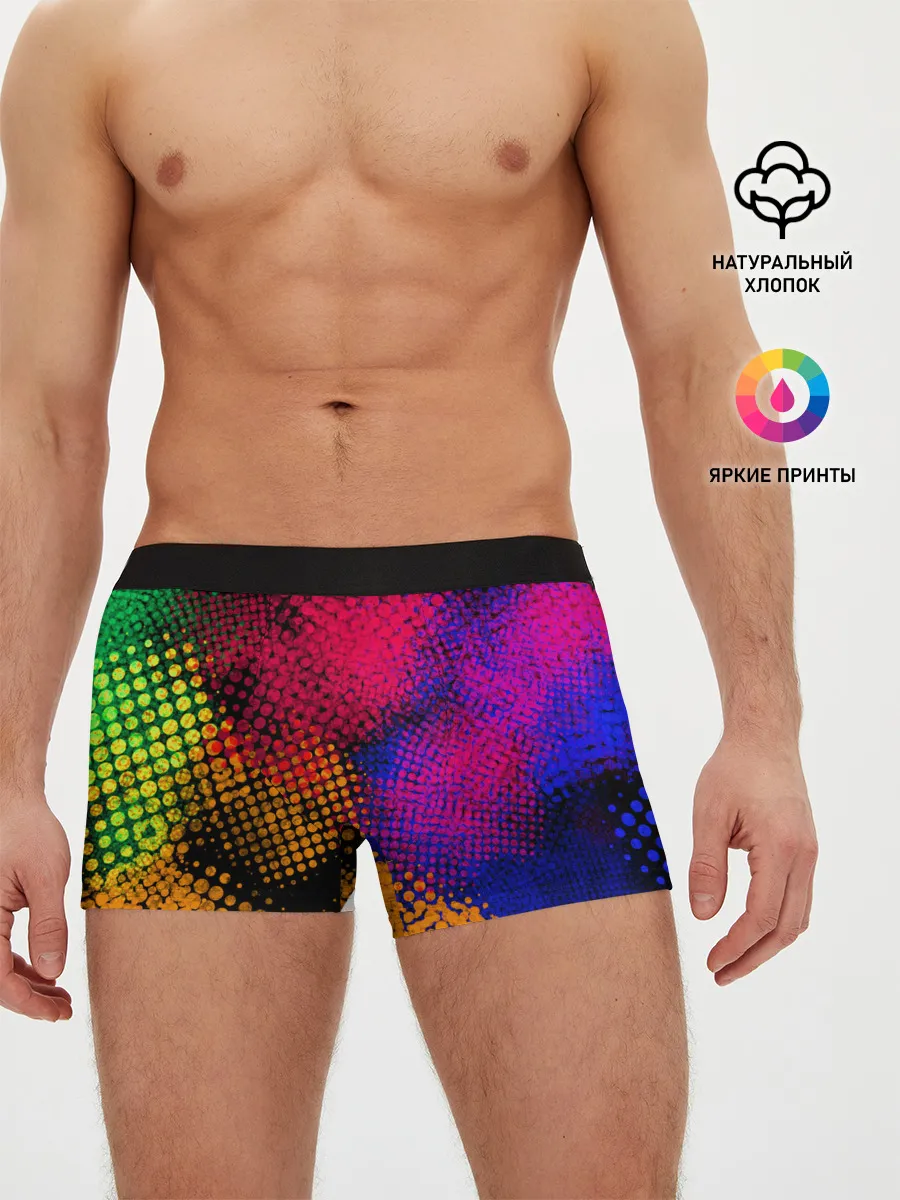 Мужские трусы боксеры / Цветные Разводы