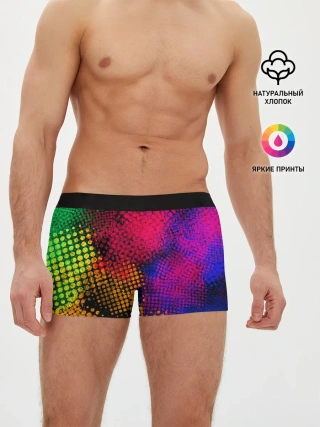 Мужские трусы боксеры / Цветные Разводы
