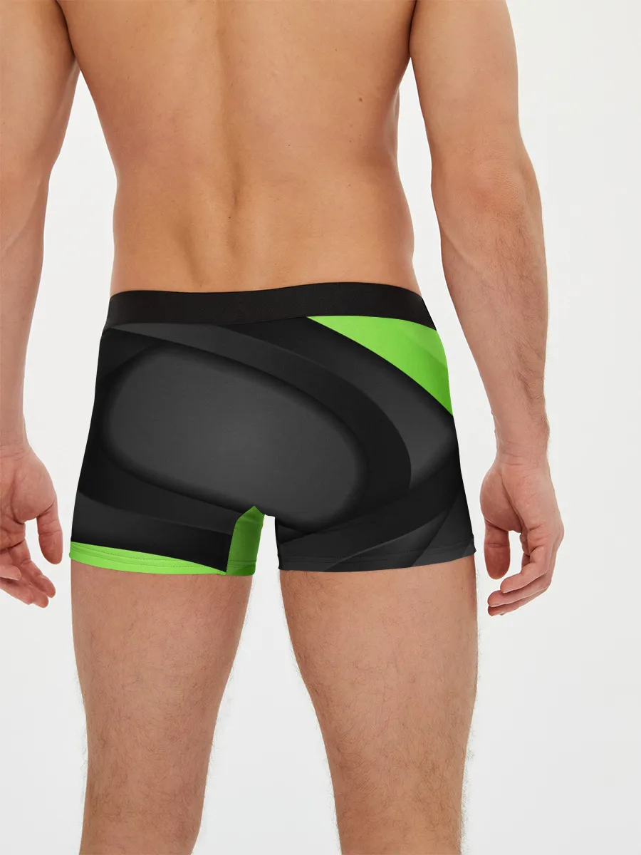 Мужские трусы боксеры / Green / Black