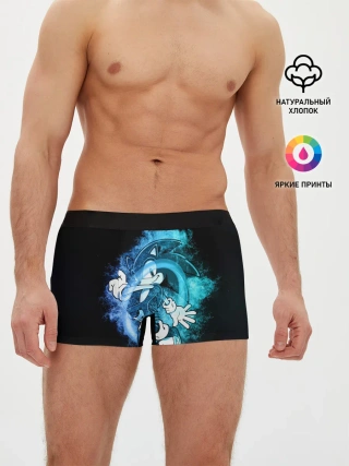 Мужские трусы боксеры / Соник сквозь кольцо