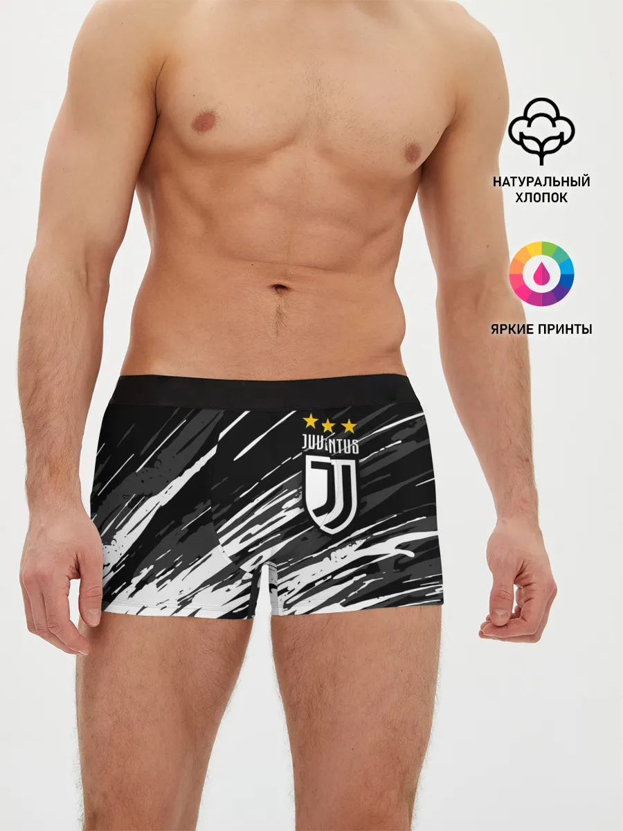 Мужские трусы боксеры / JUVENTUS / ЮВЕНТУС / БРЫЗГИ