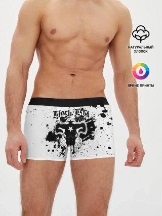 Мужские трусы боксеры / Черные быки брызги Чёрный клевер