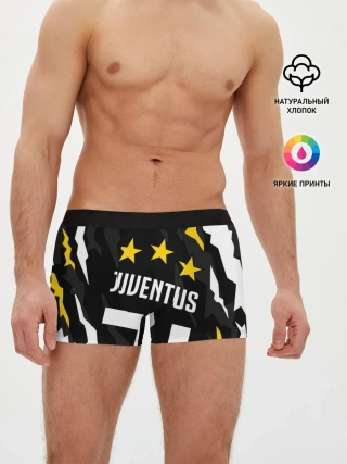 Мужские трусы боксеры / JUVENTUS / ЮВЕНТУС / ПОРЕЗЫ