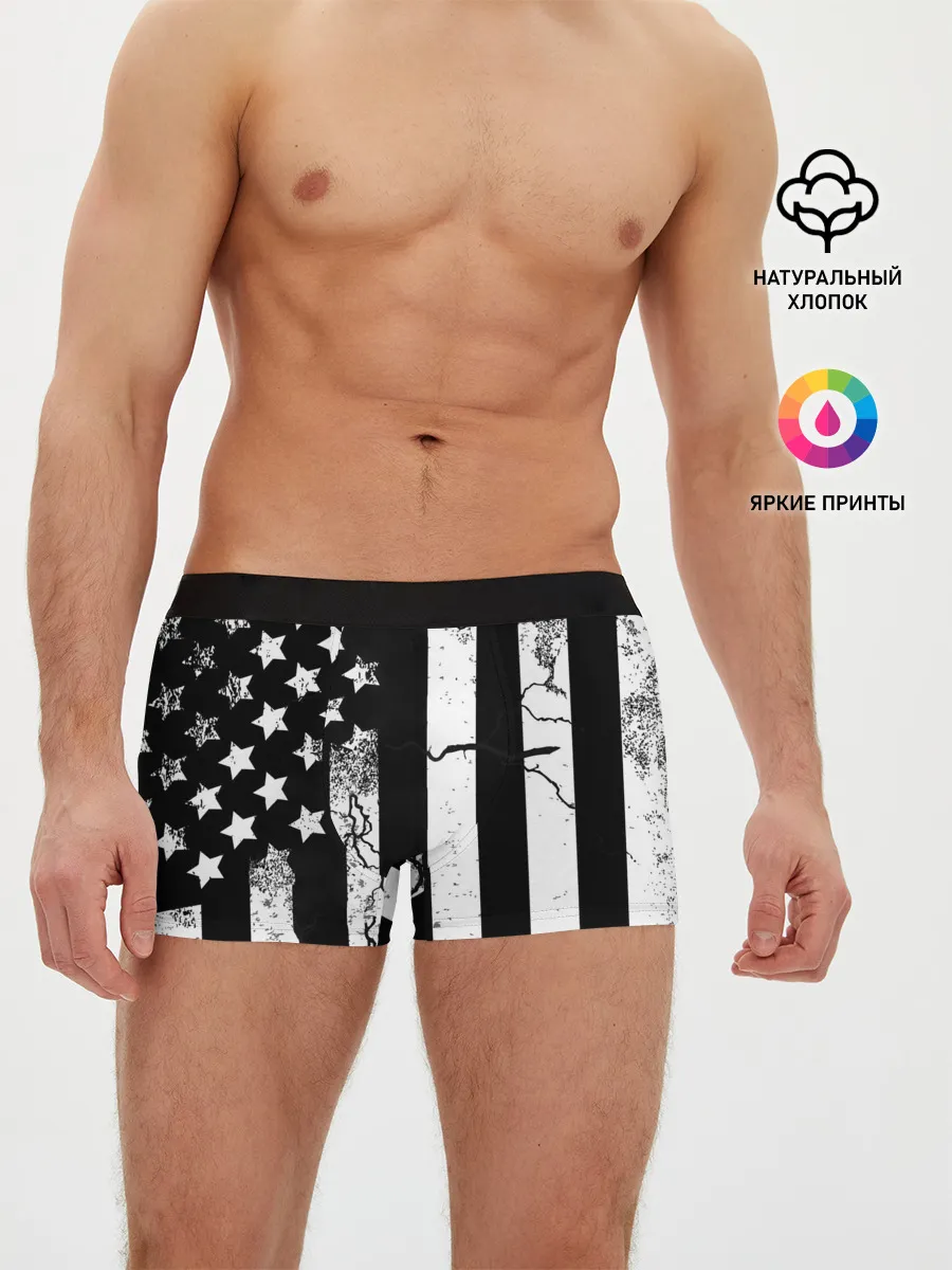 Мужские трусы боксеры / ЗВЕЗДНО-ПОЛОСАТЫЙ