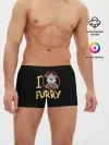 Мужские трусы боксеры / I love furry