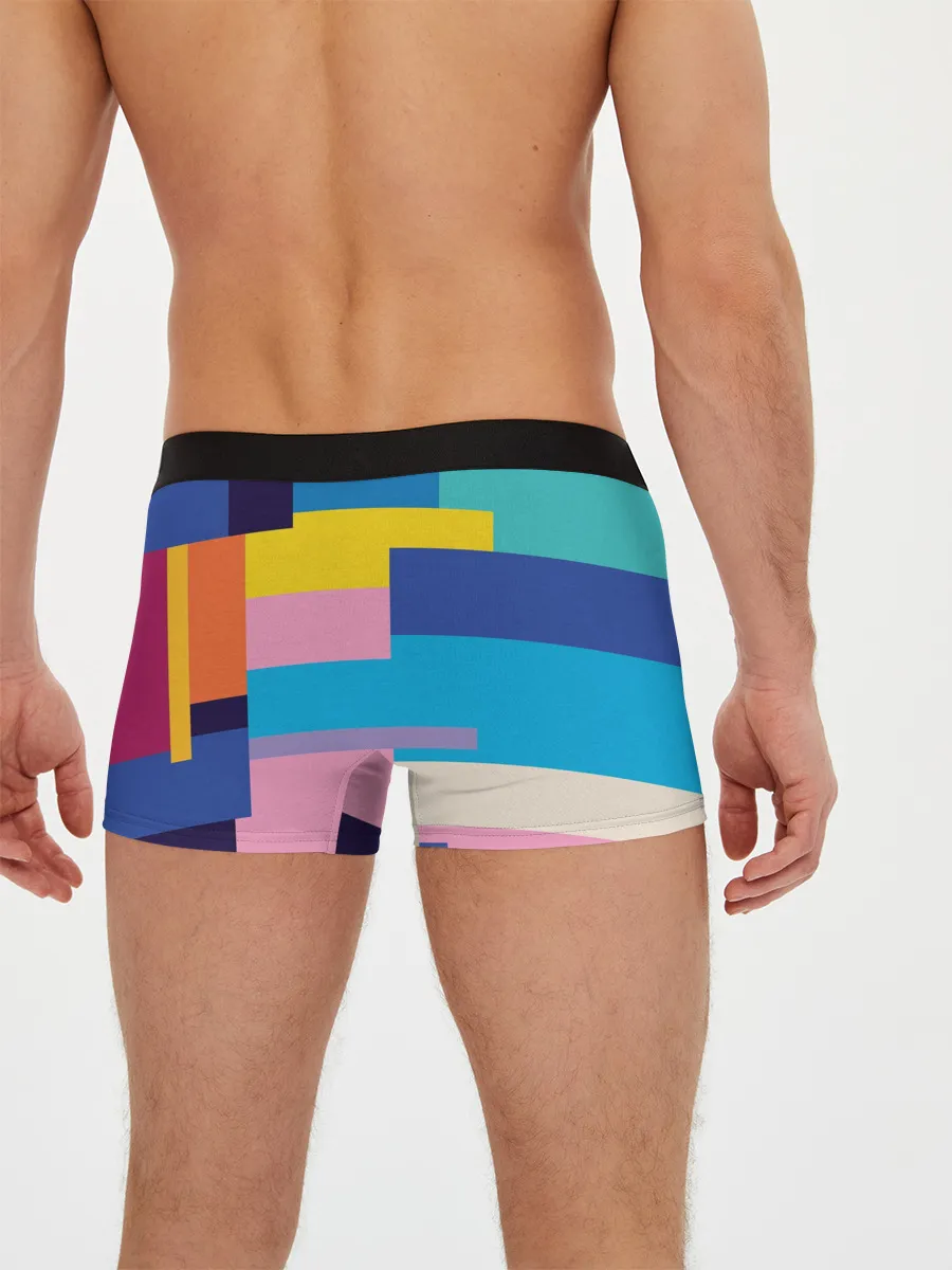 Мужские трусы боксеры / Плавные узоры