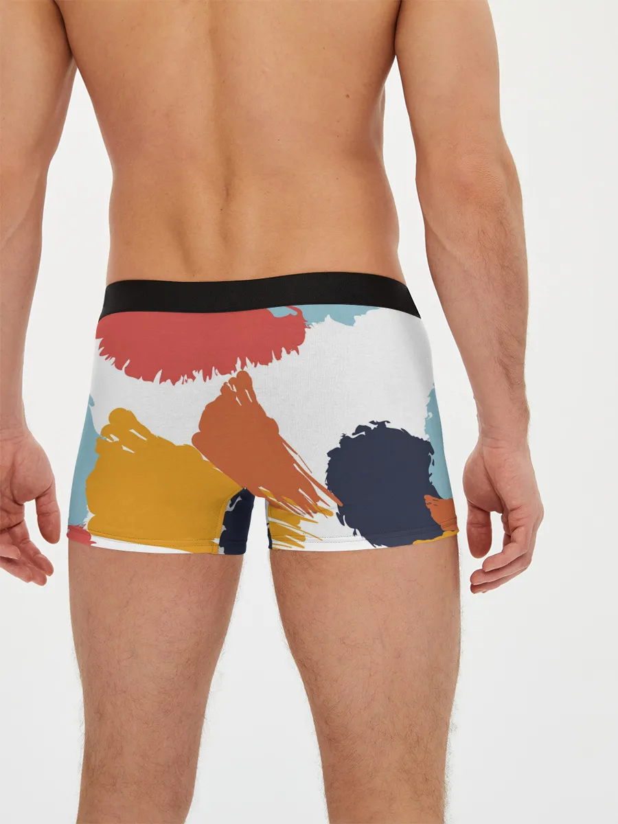Мужские трусы боксеры / Цветные пятна, мазки кистью