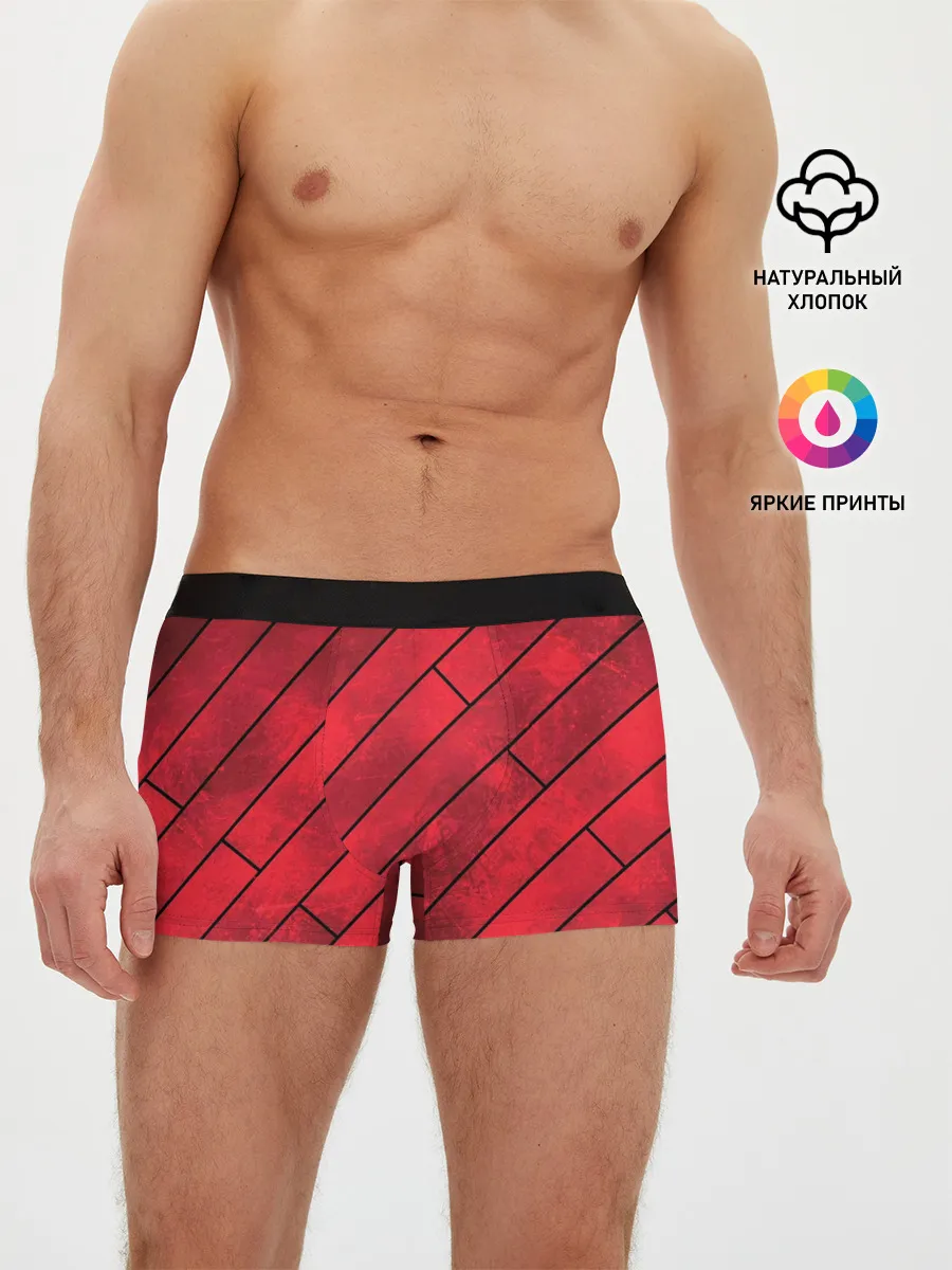 Мужские трусы боксеры / Red Boards Texture