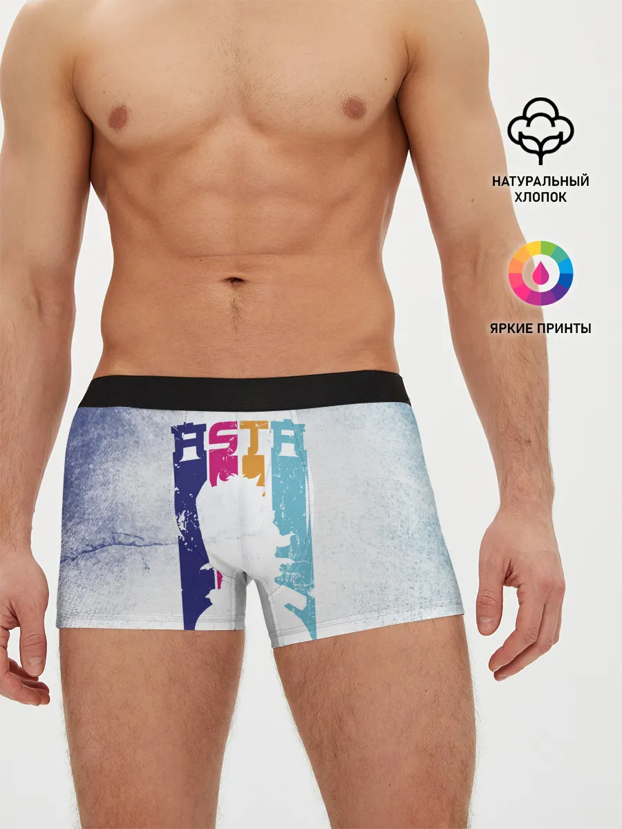 Мужские трусы боксеры / Стена Аста Чёрный клевер