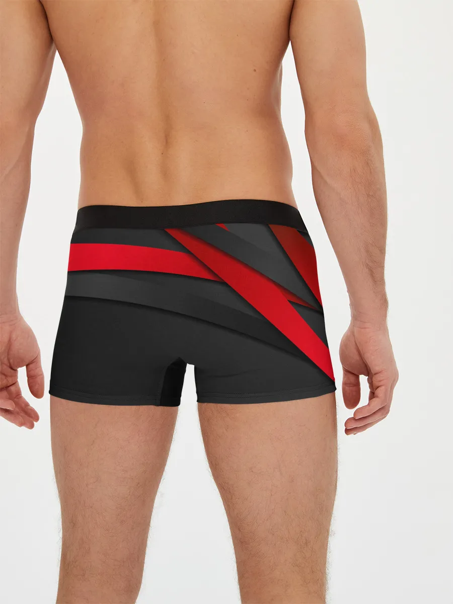 Мужские трусы боксеры / Красные полосы