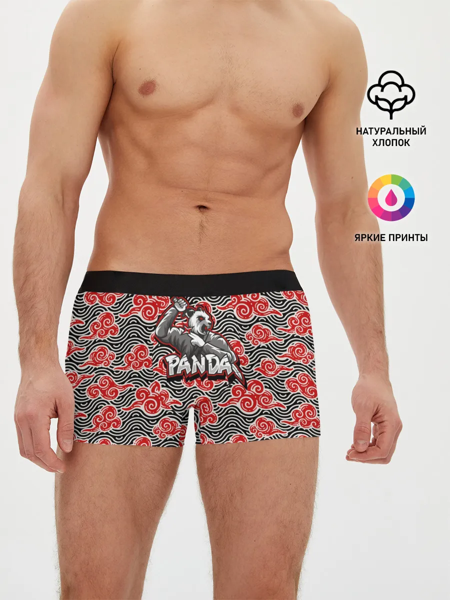 Мужские трусы боксеры / Панда-ниндзя