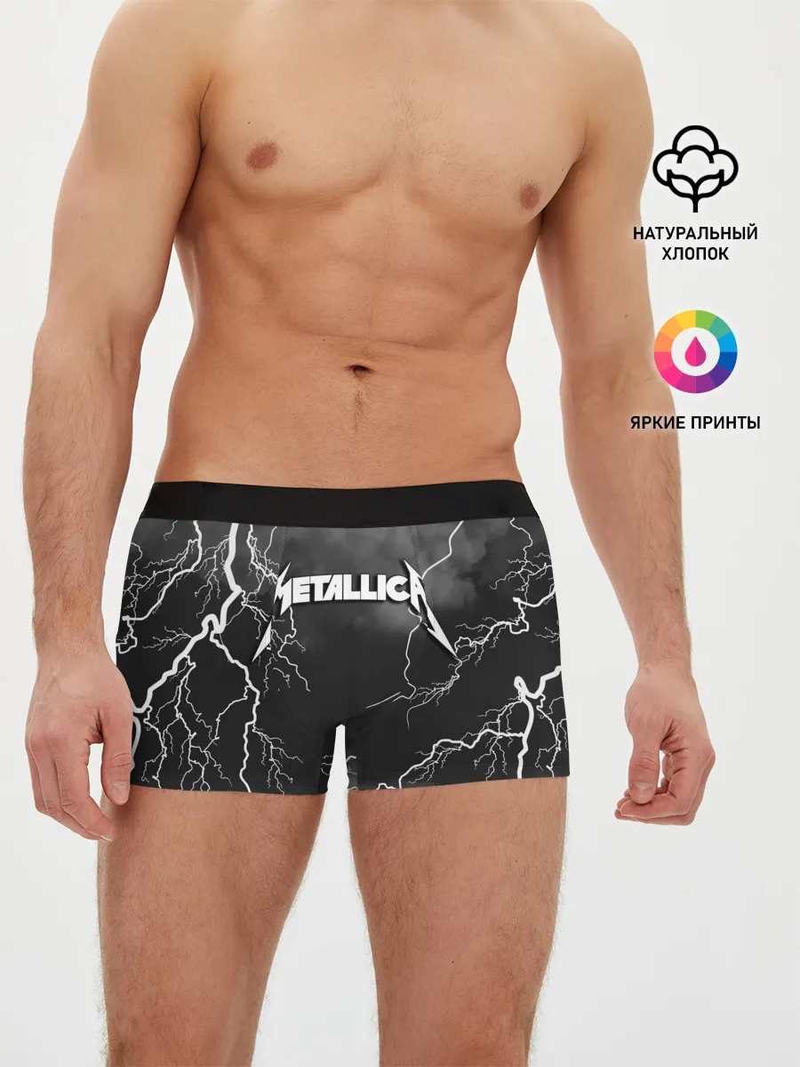 Мужские трусы боксеры / METALLICA РАЗРЯД МОЛНИИ