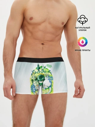 Мужские трусы боксеры / Аста и Юно малыши Чёрный клевер