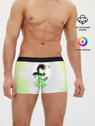 Мужские трусы боксеры / Чёрный клевер Юно кислотный