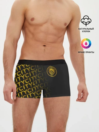 Мужские трусы боксеры / МАНЧЕСТЕР СИТИ / ЗОЛОТО / GOLD