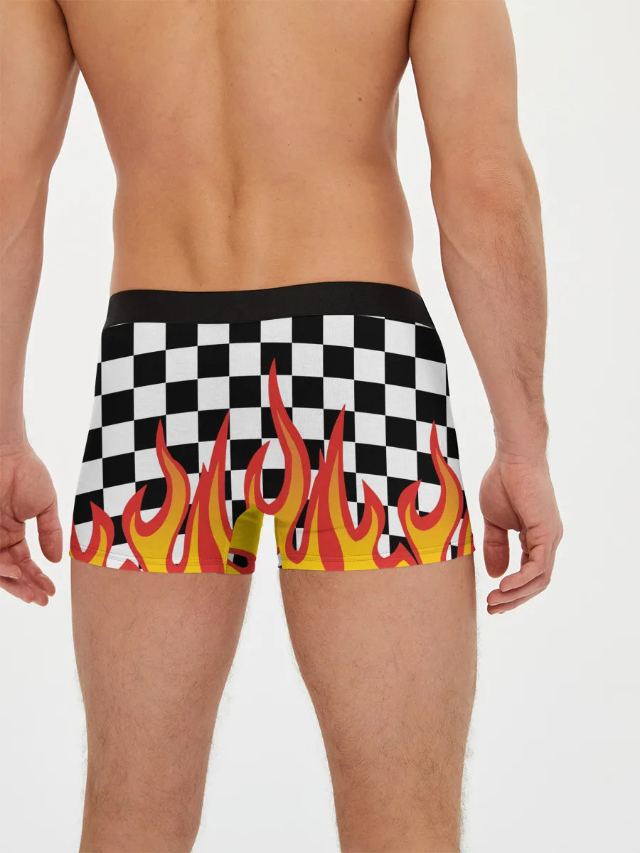Мужские трусы боксеры / ОГОНЬ / УЗОР / PATTERN